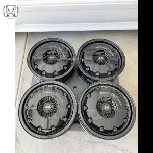 Black Mugen CF48 14×6 +38 4×100 Wheels a – Rare Honda Part