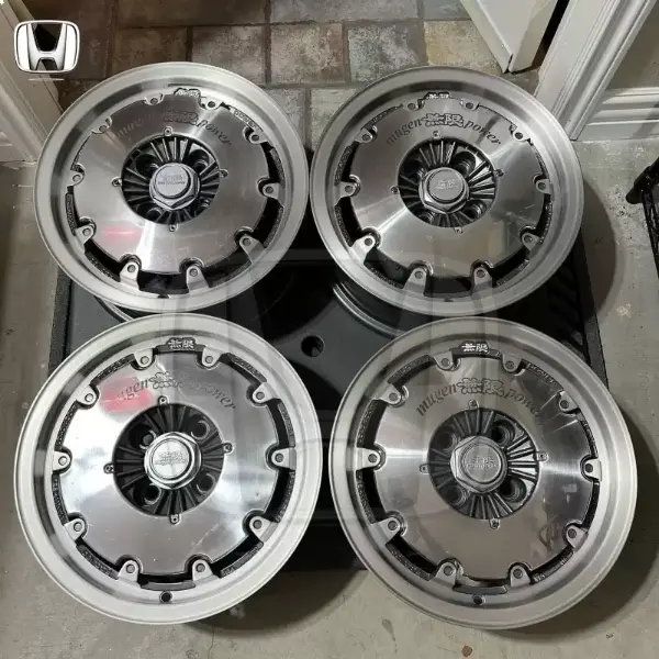 14×6 +38 4×100 Mugen cf48 Wheels – Rare Honda Part