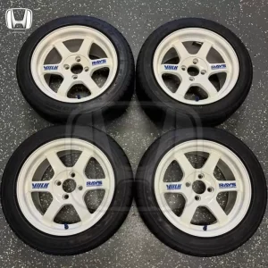 Genuine Volk Racing TE37SL rims with tir – Rare Honda Part