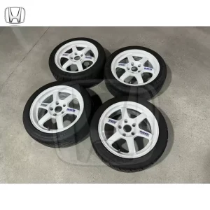 Volk TE37 OG 16×7 +42 5×114.3 lug patte – Rare Honda Part
