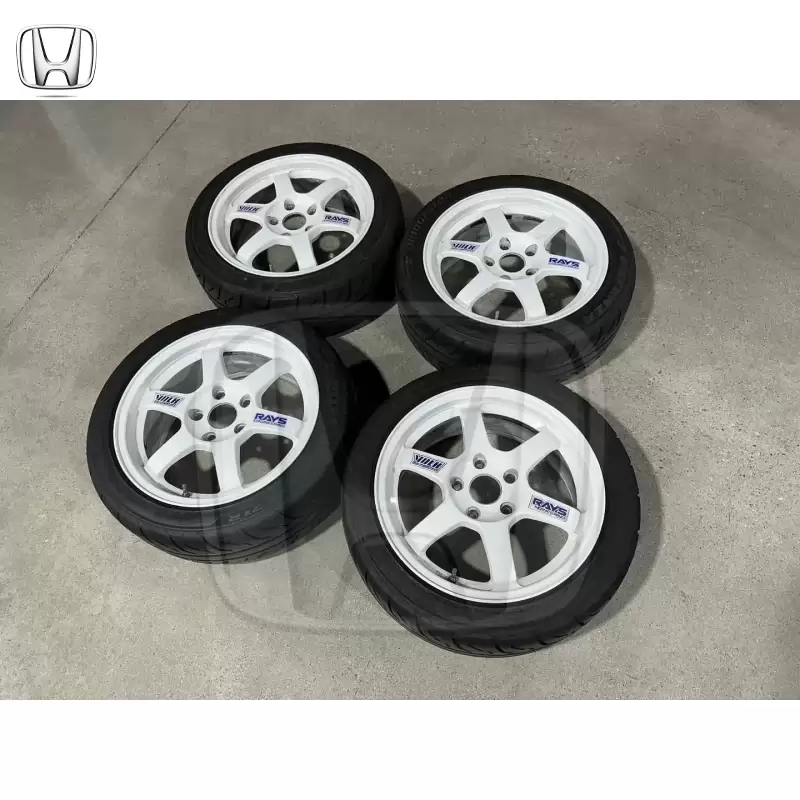 Volk TE37 OG 16×7 +42 5×114.3 lug patte – Rare Honda Part