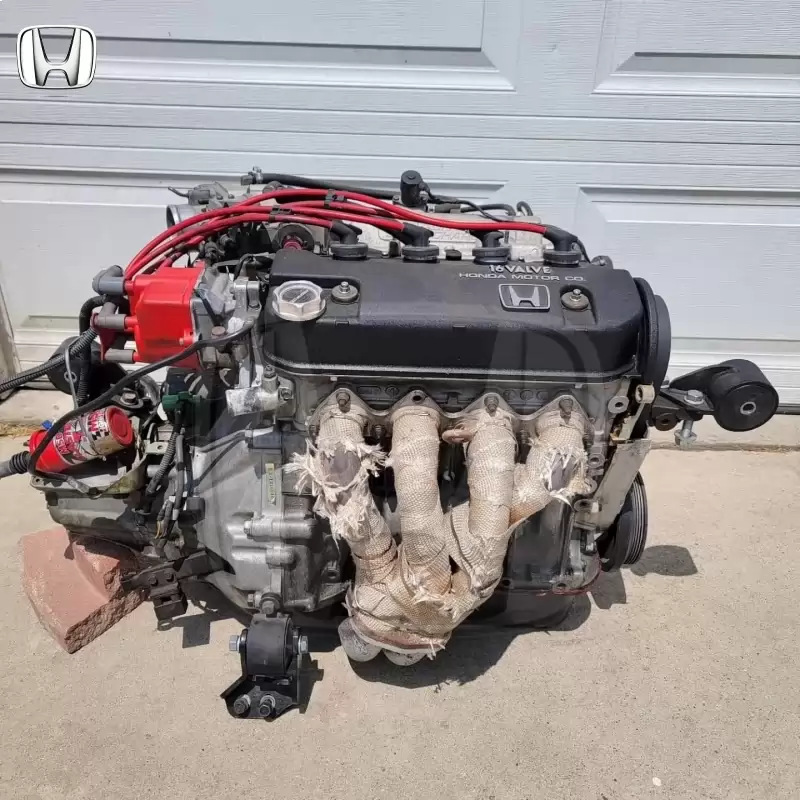 D16A6 engine with si transmission & Jack – Rare Honda Part