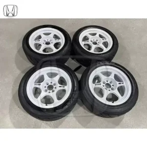 Group B Wheels 15×8 +35 4×100 Toyo R88 – Rare Honda Part